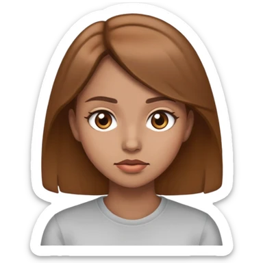 Mad girlfriend light brown hair and brown eyes  sticker