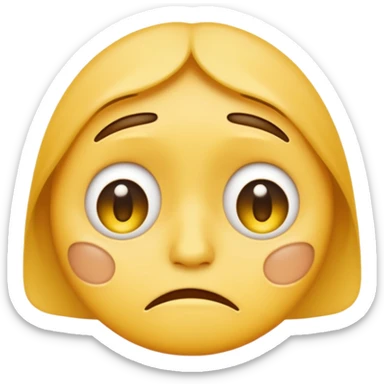 very very very very very very sad yellow faced emoji sticker