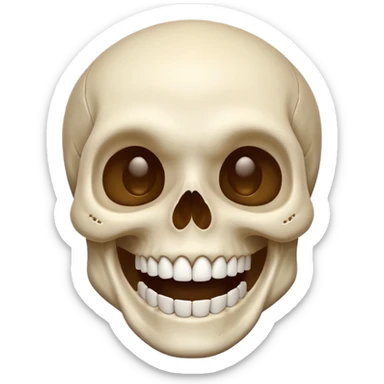 Laughing skull sticker