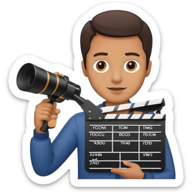 male Filmmaking sticker