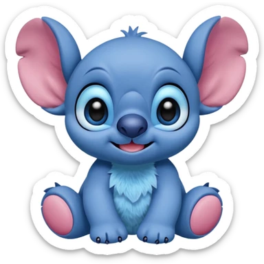 Stitch in  rosa sticker