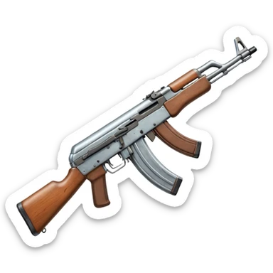 AK-47 assault rifle, simple and clear sticker