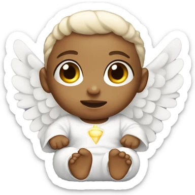 angelic baby with wings sticker