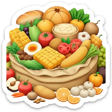 Big back eatin go food sticker