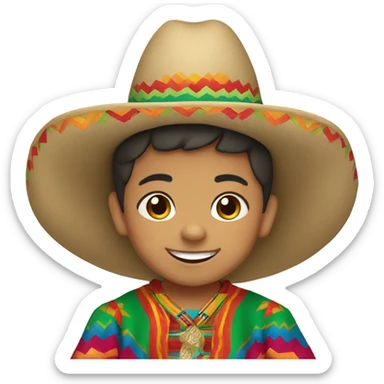 Mexican toddler boy sticker