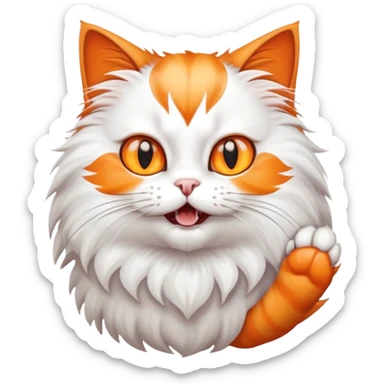 cat attack 1234 sticker