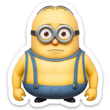 obese minion from despicable me sticker