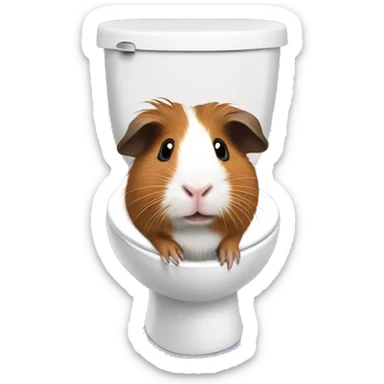 Guinea pig in the toilet sticker