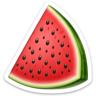 Cartoon Watermelon triangle one slice small sweet  sticker