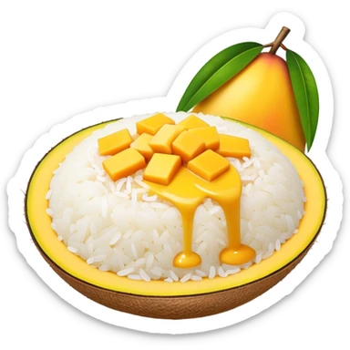 mango sticky rice emoji iOS18 sticker