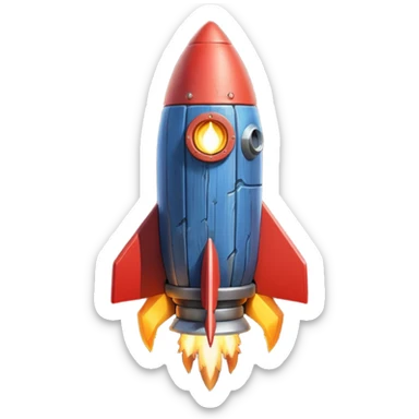 A Rocket Made Of Wood And Scrap Metal In A Clash Of Clans Aesthetic sticker