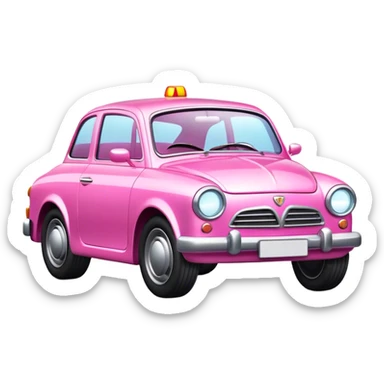 pink car signal sticker