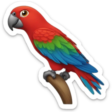 red-parrot sticker