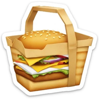 Fast food basket  sticker