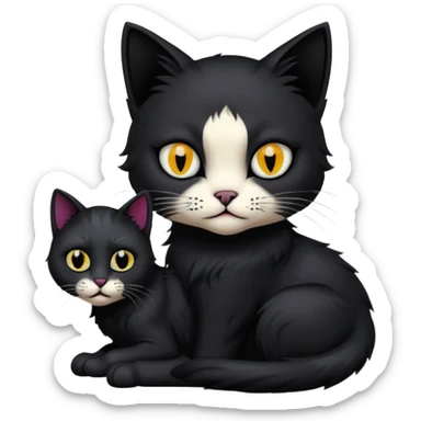 Goth cat get tattooed sticker