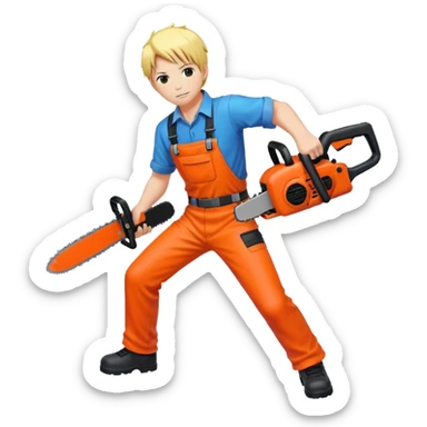 Chainsaw man anime sticker