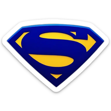 super man logo sticker