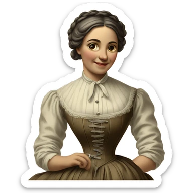 seamstress of the late 19th century sticker
