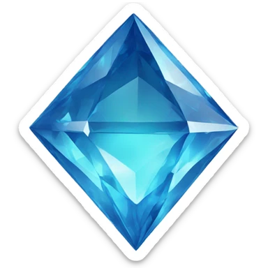 Blue diamond with a face sticker