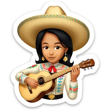 Mariachi Guitarist sticker