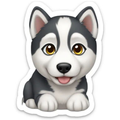 husky puppy sticker