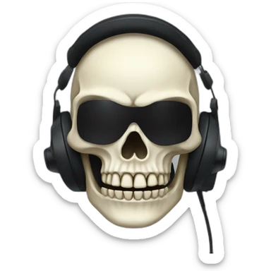 Military Skeleton mask with a long black mask underneath it and headset with a microphone sticker