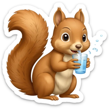 Ronaldo gibi Suu çeken sincap sticker