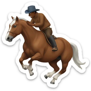 bucking horse sticker