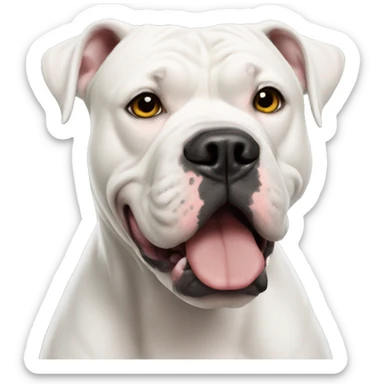 White American bulldog glaring sticker