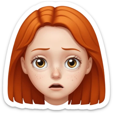 Chica asustada sticker