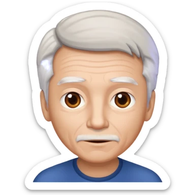 boy hair brown 70 yeear old hairr white sticker