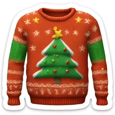 Christmas sweater sticker