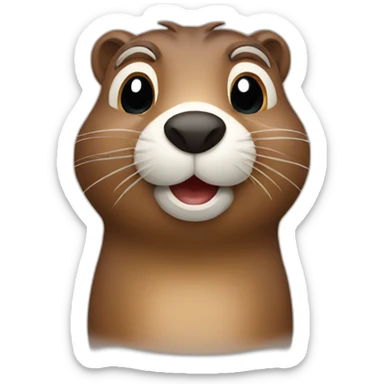 cute groundhog sticker