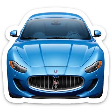 Blue Maserati sticker