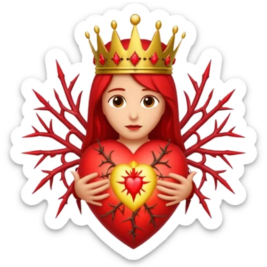 Catholic Sacred heart without jesus sticker