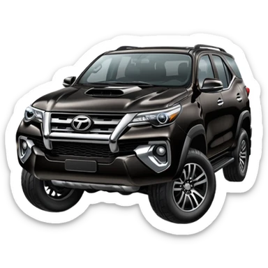 Black fortuner with full attitude  sticker