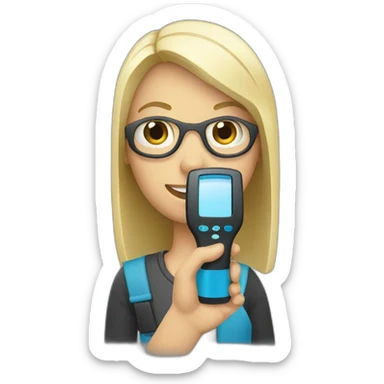 person holding a barcode scanner sticker