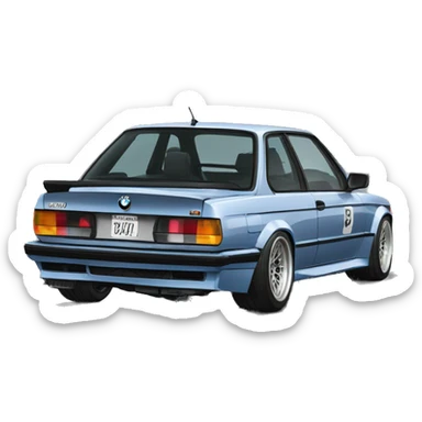 bmw E30 drifting sticker