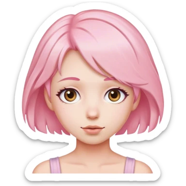 Soft pink bun sticker