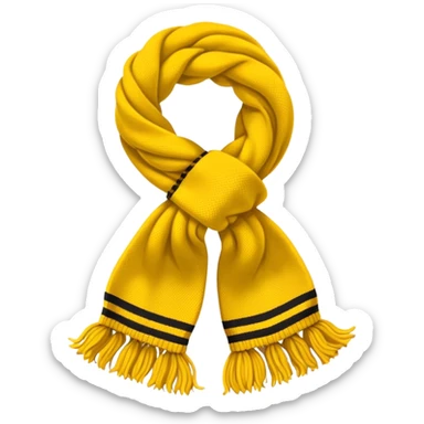 yellow knitted Hufflepuff scarf sticker