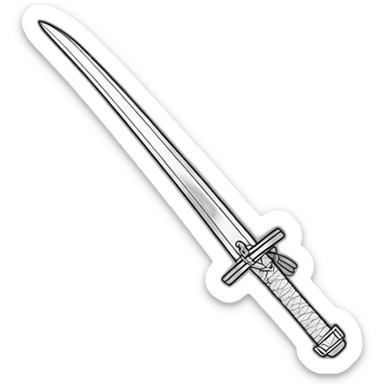 JAPANESE SWORD line art sticker