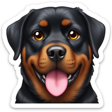 Rottweiler with a hearts in her eyes  sticker