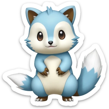 Dewott-Oshawott-Furret-Hybrid (full body) sticker