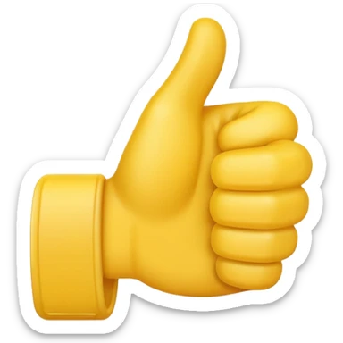 thumbs up emoji with two thumbs facinf outwards sticker