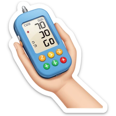 diabetes meter hand test sticker