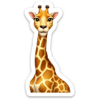 cat with the neck of a giraffe sticker