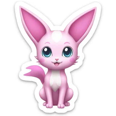 Kawaii Sylveon-Mew-Espeon-Pokémon full body sticker