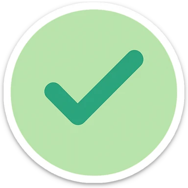 green verified check sticker