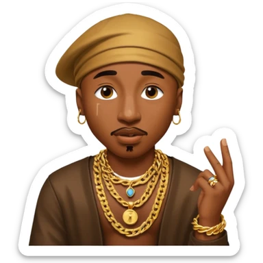 tupac qui chante sticker