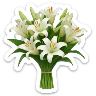 bouquet of lilies  sticker